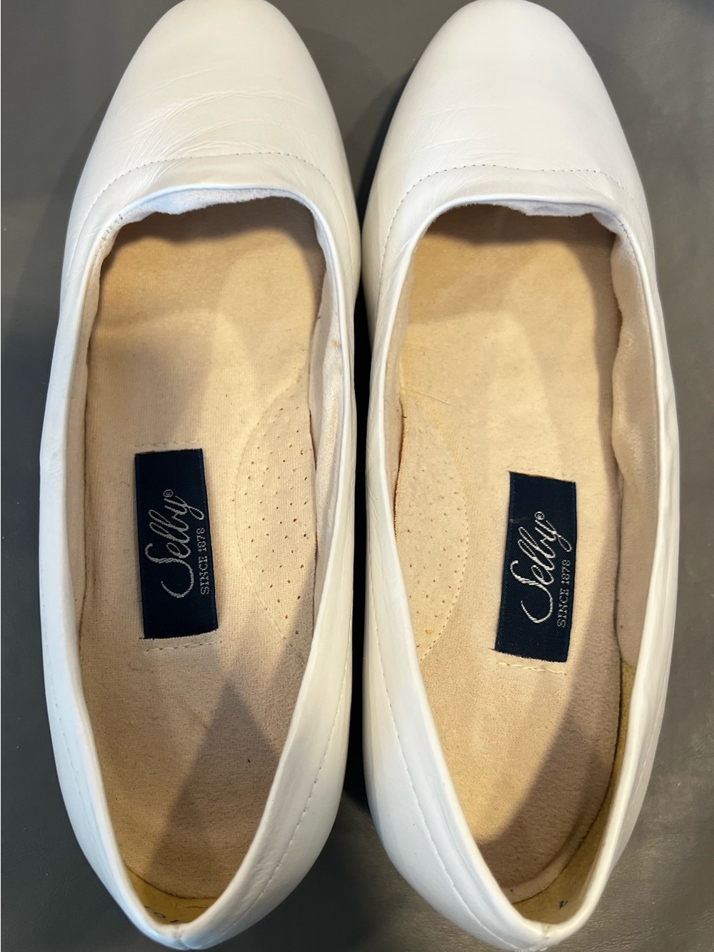 Selby White Women's Slip-On Ballet Flats
